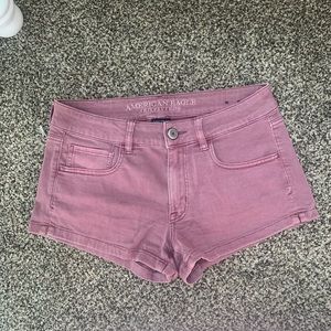 American Eagle dusty rose jean shorts